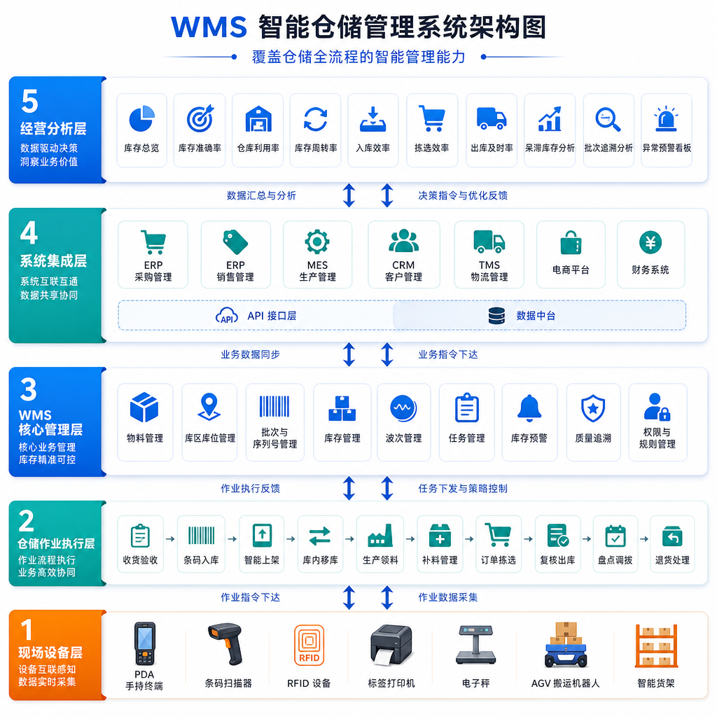 WMS智能仓储管理系统产品架构